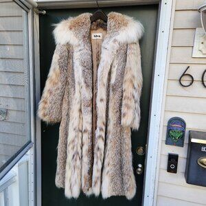 Full Length Canadian Lynx Fur Coat - Jacket - Size Medium